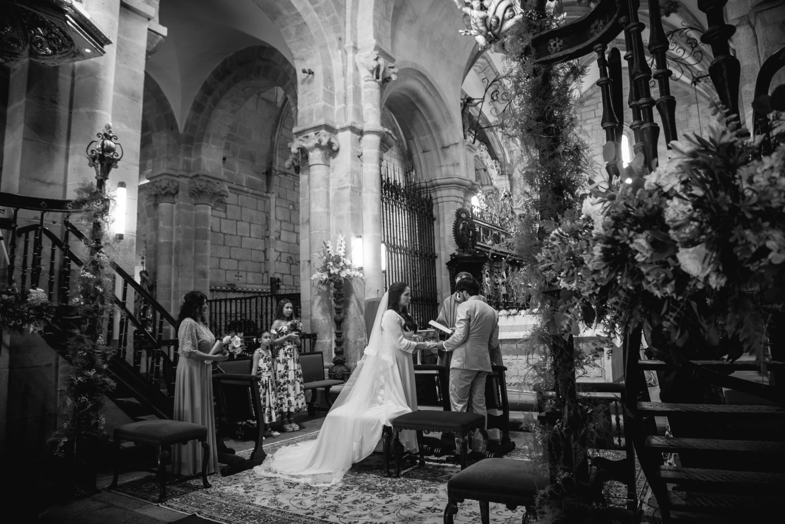 Boda en la Catedral de Tui en Vigo, Galicia.