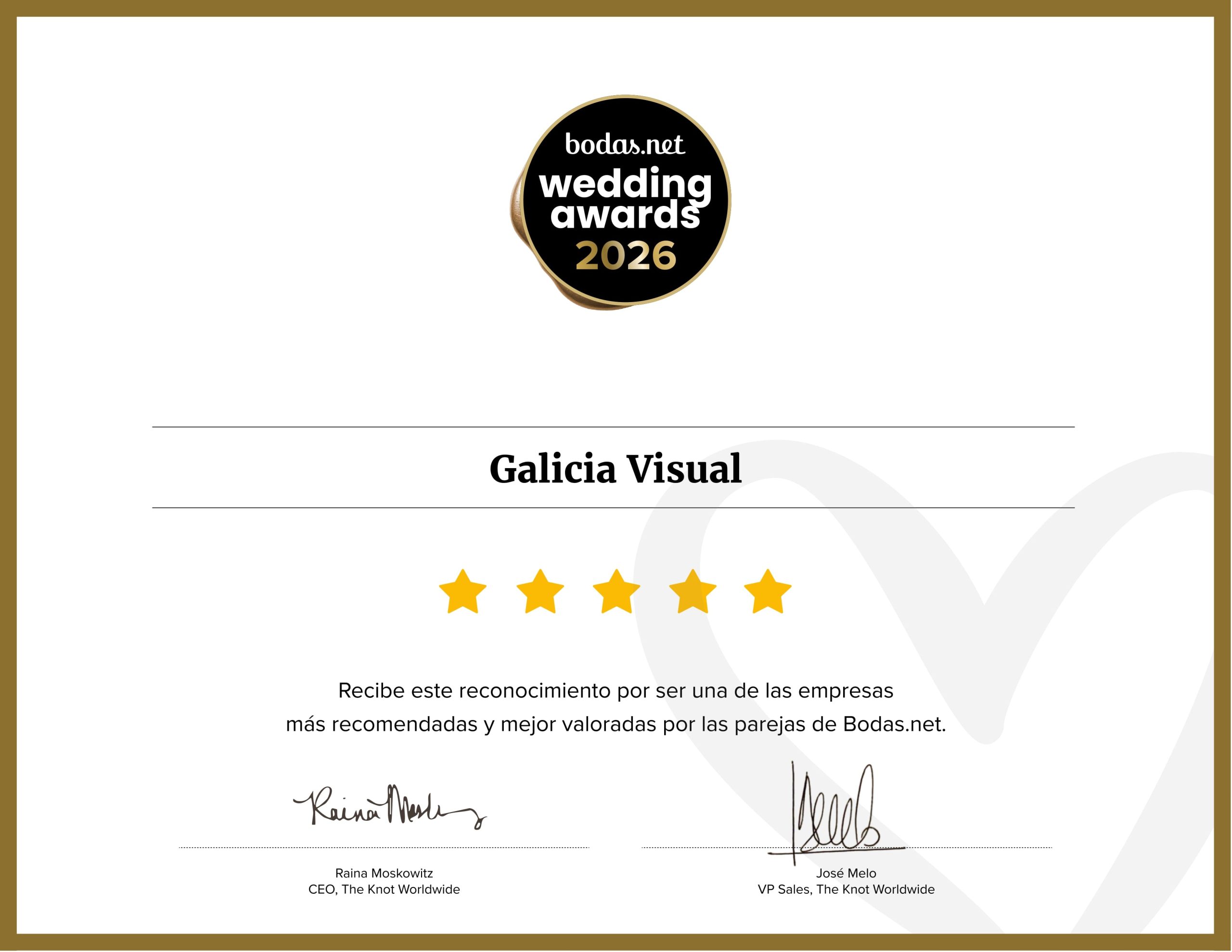 Premio Fotografía de Bodas